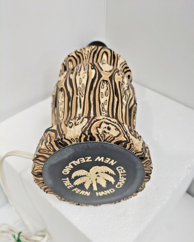 Vintage Lamp Scarce New Zealand Tree Fern Hand Crafted Retro Mid-Century Lamp AF - Picture 5 of 7