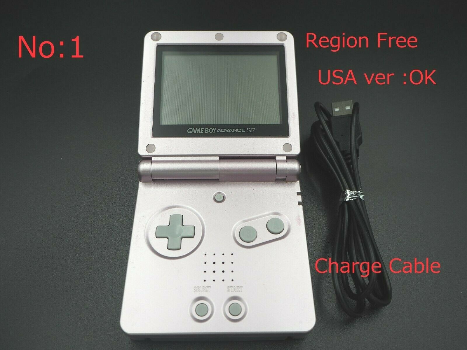 Nintendo Game Boy Advance SP Pearl Pink W/ USB Charger Cable Region Free  S0069 4902370506884 | eBay