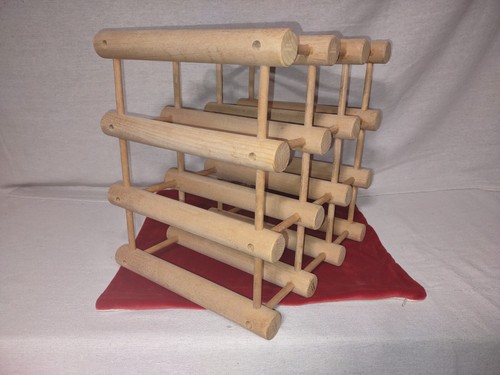 Vintage NISSEN Denmark Wine Rack 9 BOTTLE Mid Century Modern - Picture 3 of 13