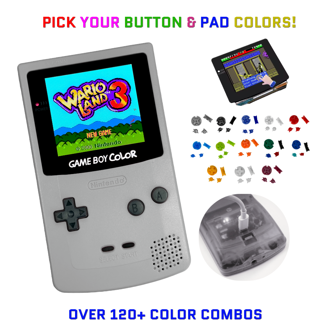 Nintendo Game Boy Color SNES GRAY System GBC AMOLED OLED XL Touch