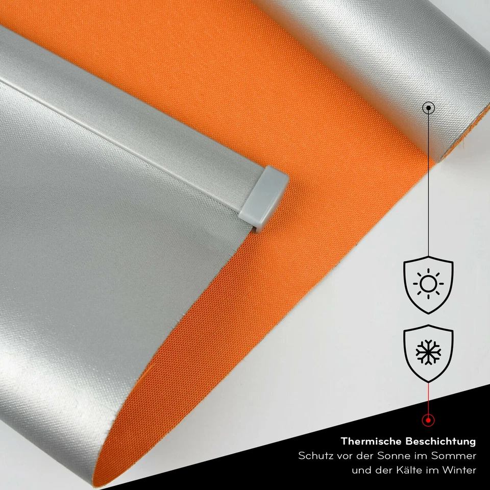 Thermo Verdunkelungsrollo Fensterrollo Klemmfix ohne Bohren viele Farben - Bild 3 von 4