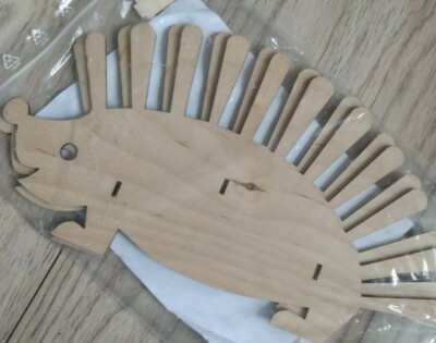 MDF Dekorfigur Holz Natur Igel Tiere CD DVD Ständer Halter