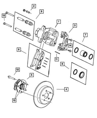 Disco de freno delantero para Chrysler Pacifica 2004-2008 (N/P 2AMV1240AA)