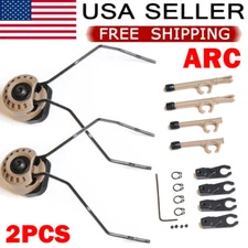 ARC Helmet Rail Adapters Brown For Peltor Comtac Sordin Howard Leight Headset US