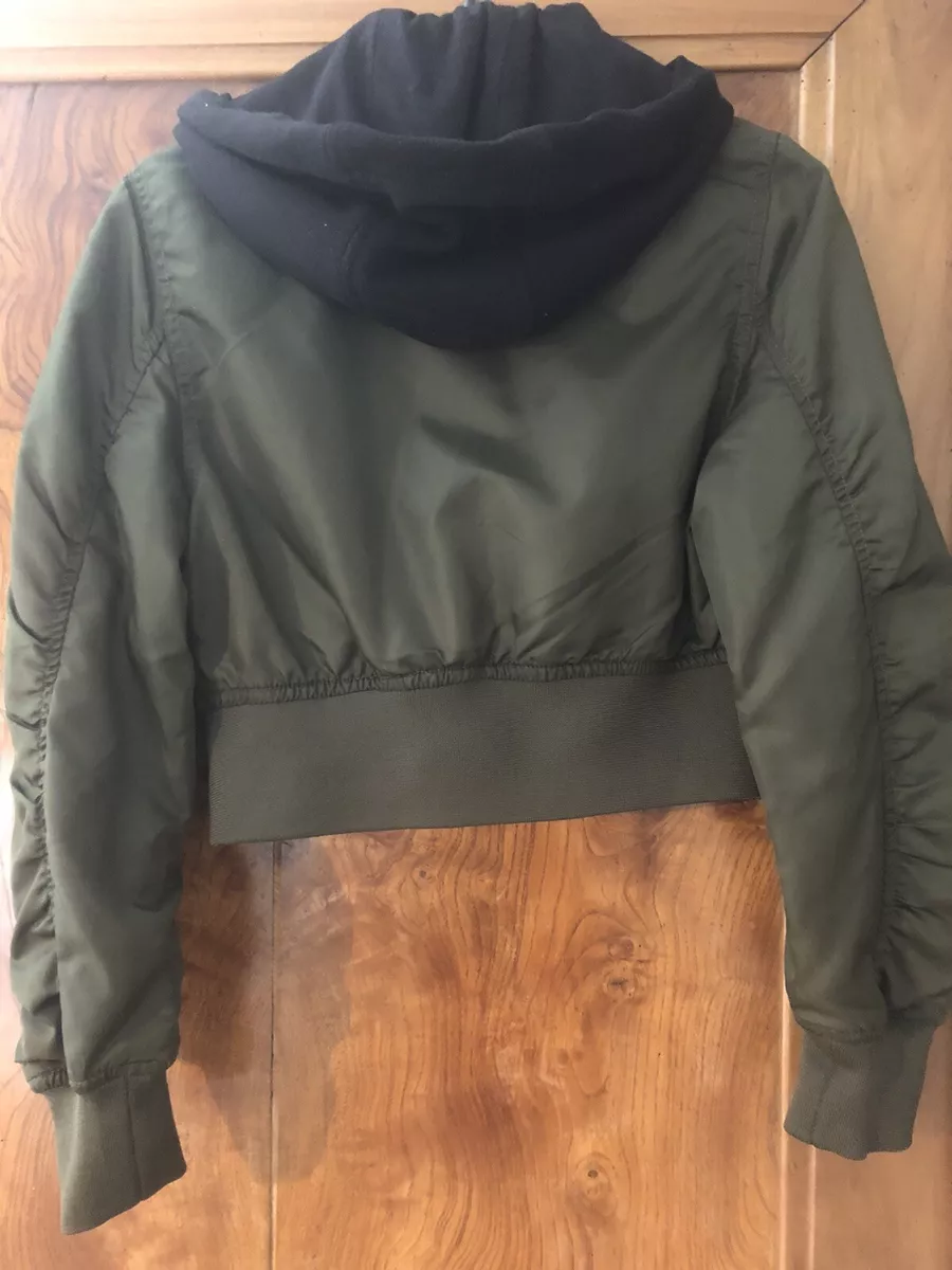 Bomber Femme Bershka T. XS Kaki noir neuf eBay