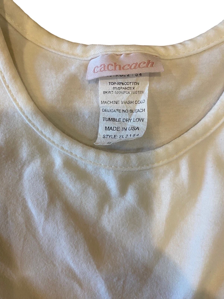 CachCach 24 Mos. Vestido de verano blanco y crema ¡LINDO! Foto 3 de 4