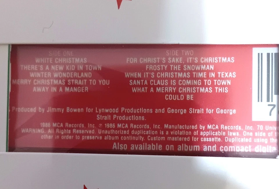 Christmas Country Music George Strait Reba McEntire Lee Greenwood 3 Cassettes - Image 4 of 4