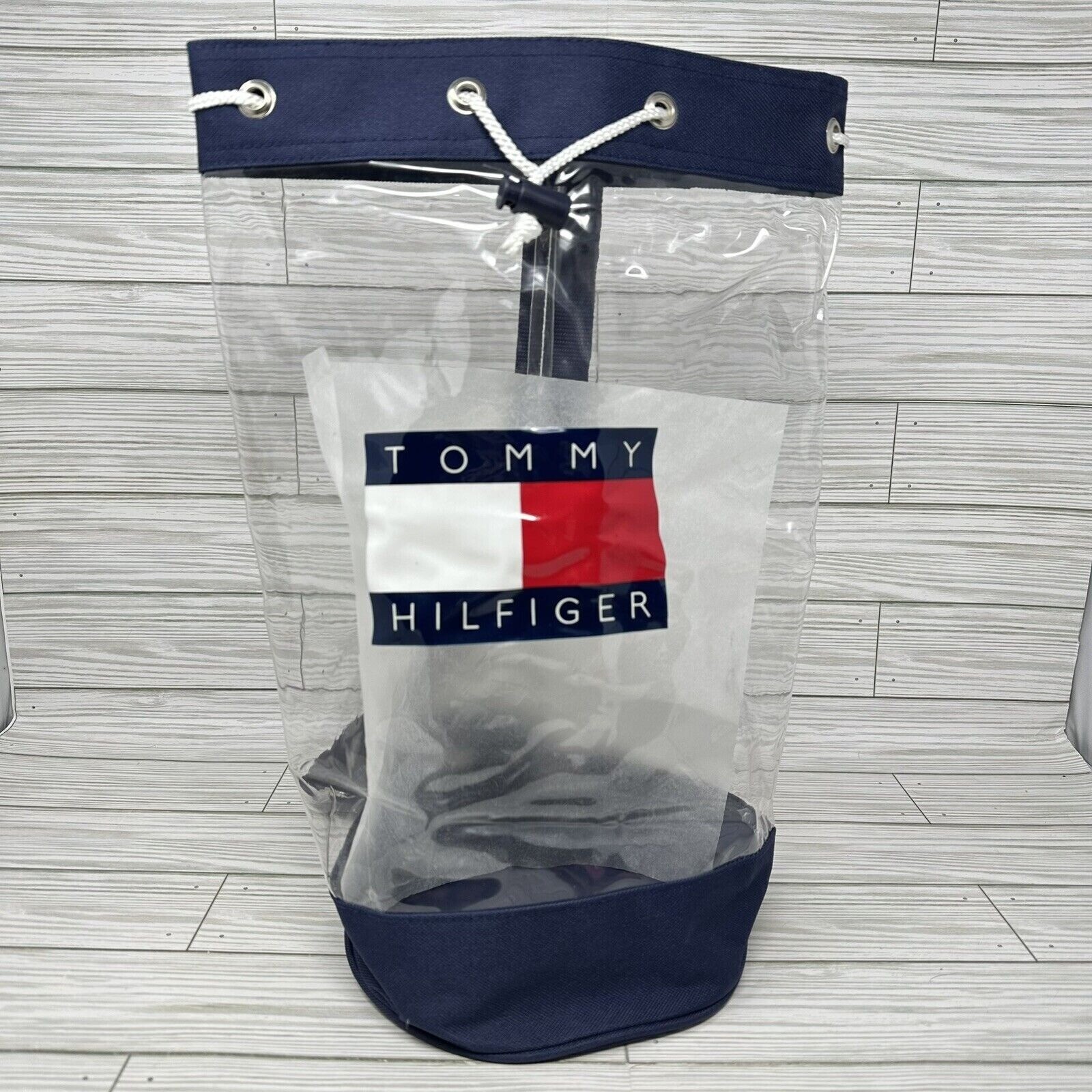 Tommy Hilfiger Flag Drawstring Backpack Beach Bag… - image 1
