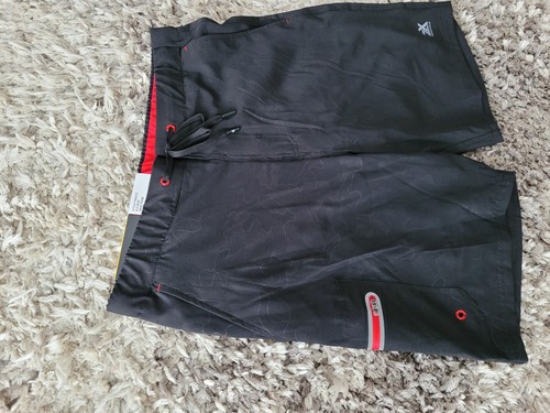 NEW ZEROXPOSUR BLACK SWIM SUIT SHORTS SWIM TRUNKS MENS XL - Foto 2 di 10