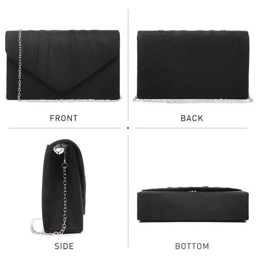 Dasein Womens Clutch Glitter/ Velvet Party Evening Bags Wedding Cocktail Purses - Picture 44 of 92