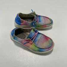 Hey Dude Girls Wendy Youth Multicolor Rainbow Dreamer Slip-On Shoes Size Y4-L5