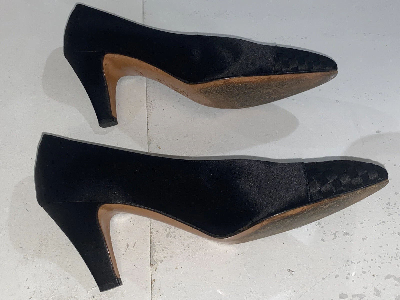 BOTTEGA VENETA Décolleté nere vintage Bottega Venetta taglia 8 5 B tessitura classica