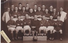 OLD PHOTO MEN SPORT FOOTBALL TEAM LANESHAWBRIDGE TRAWDEN COLNE LANCASHIRE CD 850