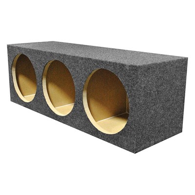 QPower Heavy Duty Series 12'' 3-Hole Forward-Firing Sealed Subwoofer Box