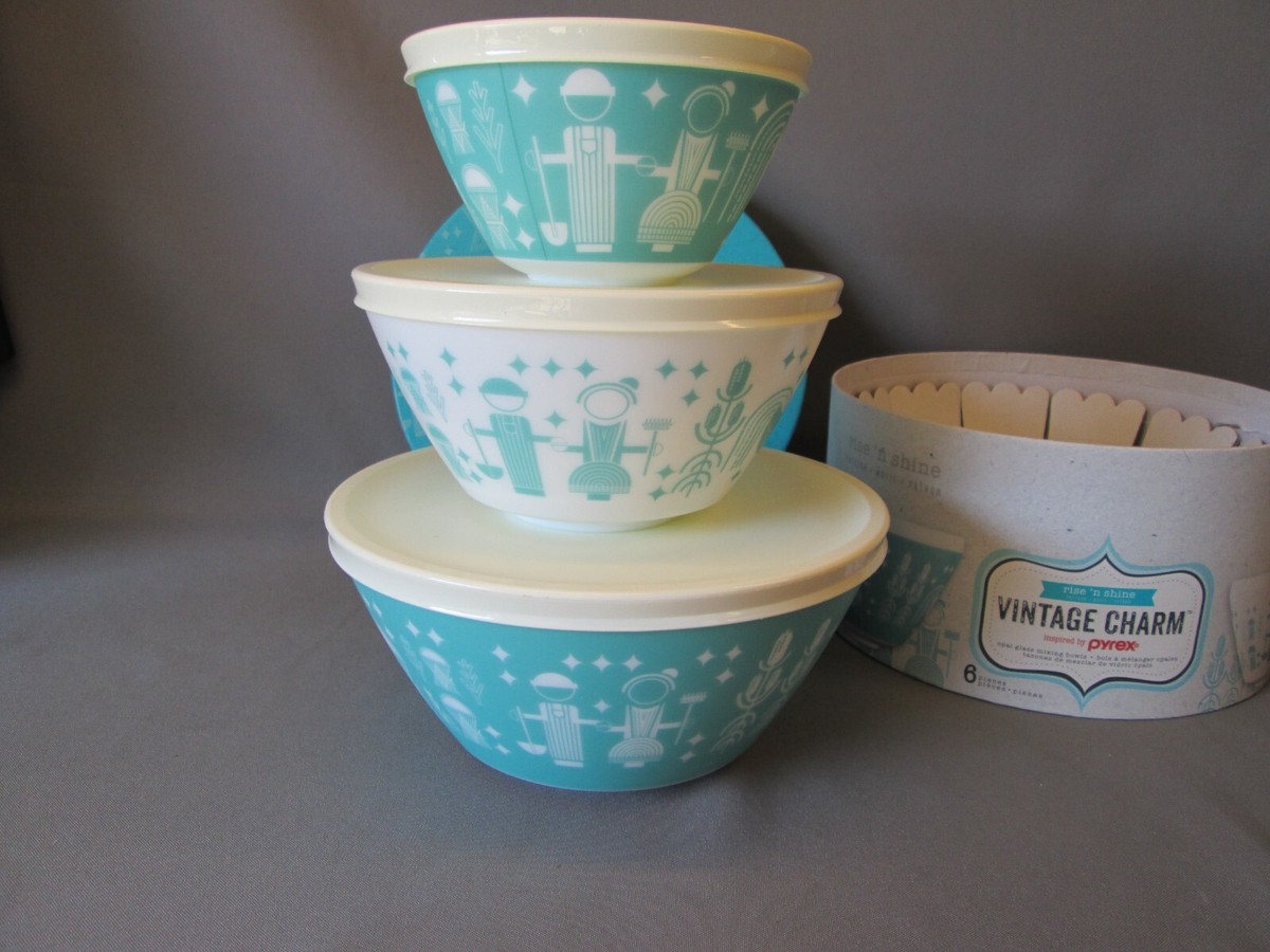 Pyrex Inspired VINTAGE CHARM Turquoise Rise n' Shine Mixing Pyrex Inspired VINTAGE CHARM Turquoise Rise n' Shine Mixing