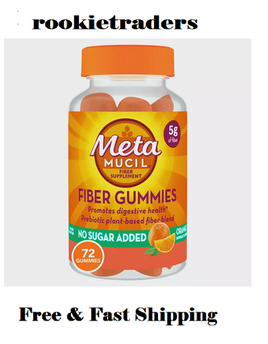 Metamucil Fiber Supplement Gummies, Orange Flavor, 72 Ct