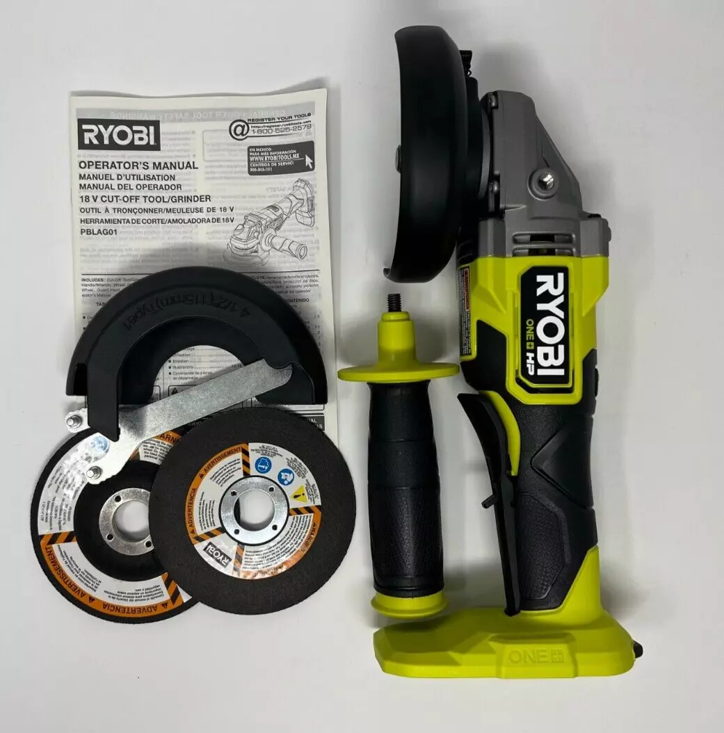 RYOBI ONE HP 18V Brushless Cordless 4 1 2 in Angle Grinder Tool Only PBLAG01B