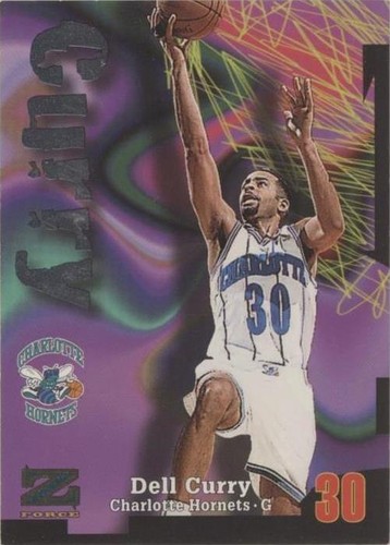 1997-98 SkyBox Z-Force #65 Dell Curry Charlotte Hornets Guard NBA