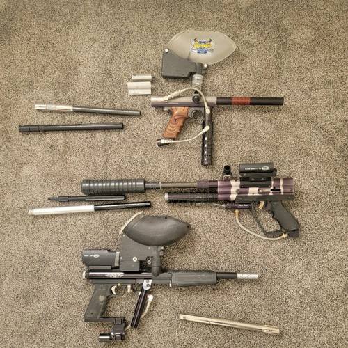 3 Paintball Gun Lot Automag Sheridan VM68 Tippmann Procarbine Old