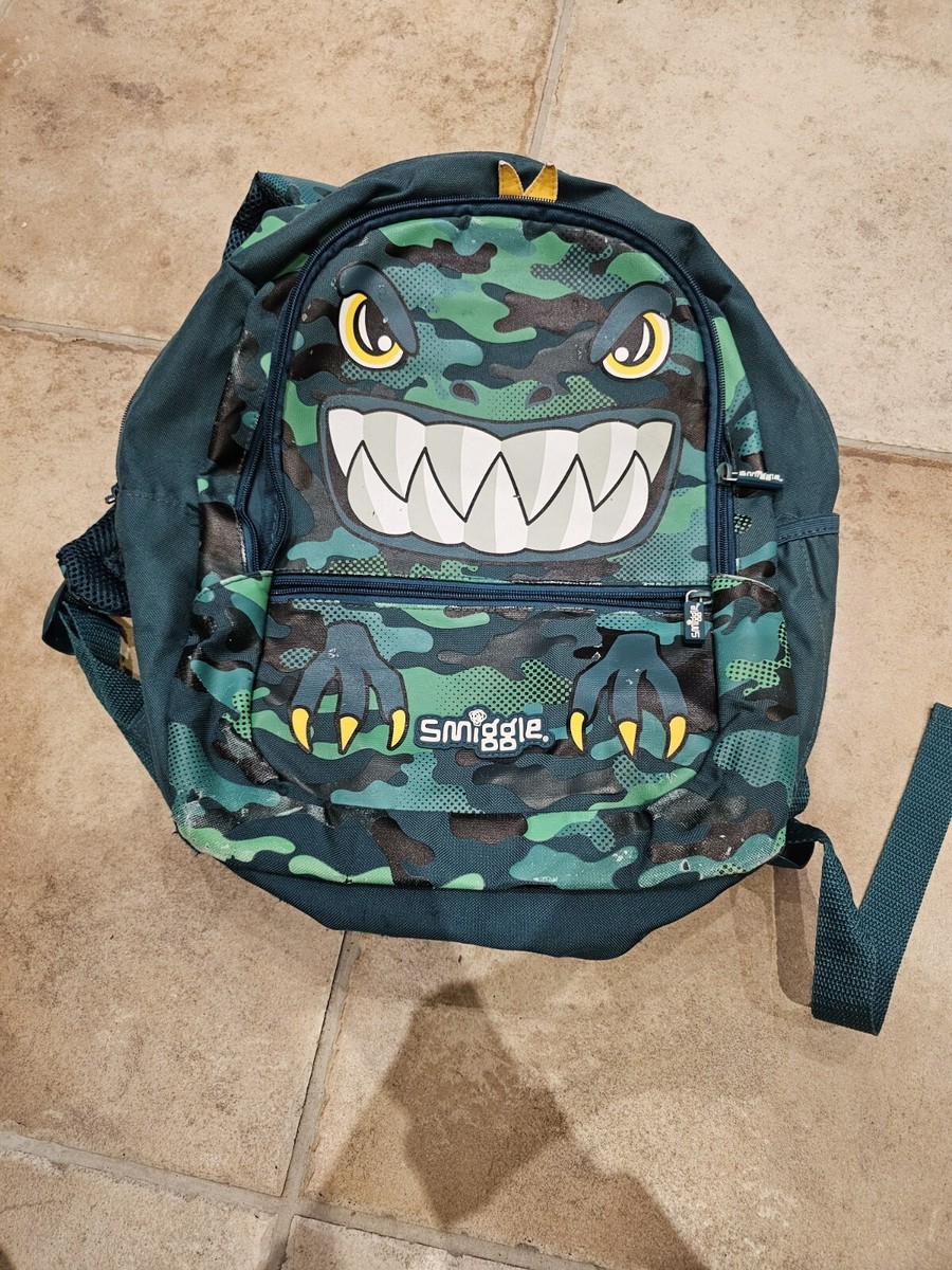 Smiggle Green Beautiful Print Backpack Rucksack UK