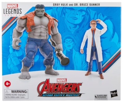 Hasbro Marvel Legends Series Gray Hulk & Dr Bruce Banner 2er Set 15 cm F7084 Neu