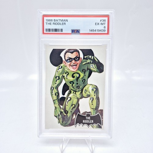 1966 Topps Batman Riddler Back #36 A Catly Caper — PSA 6