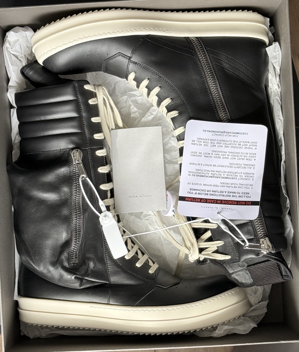 Rick Owens Cargobasket Black Milk | eBay UK
