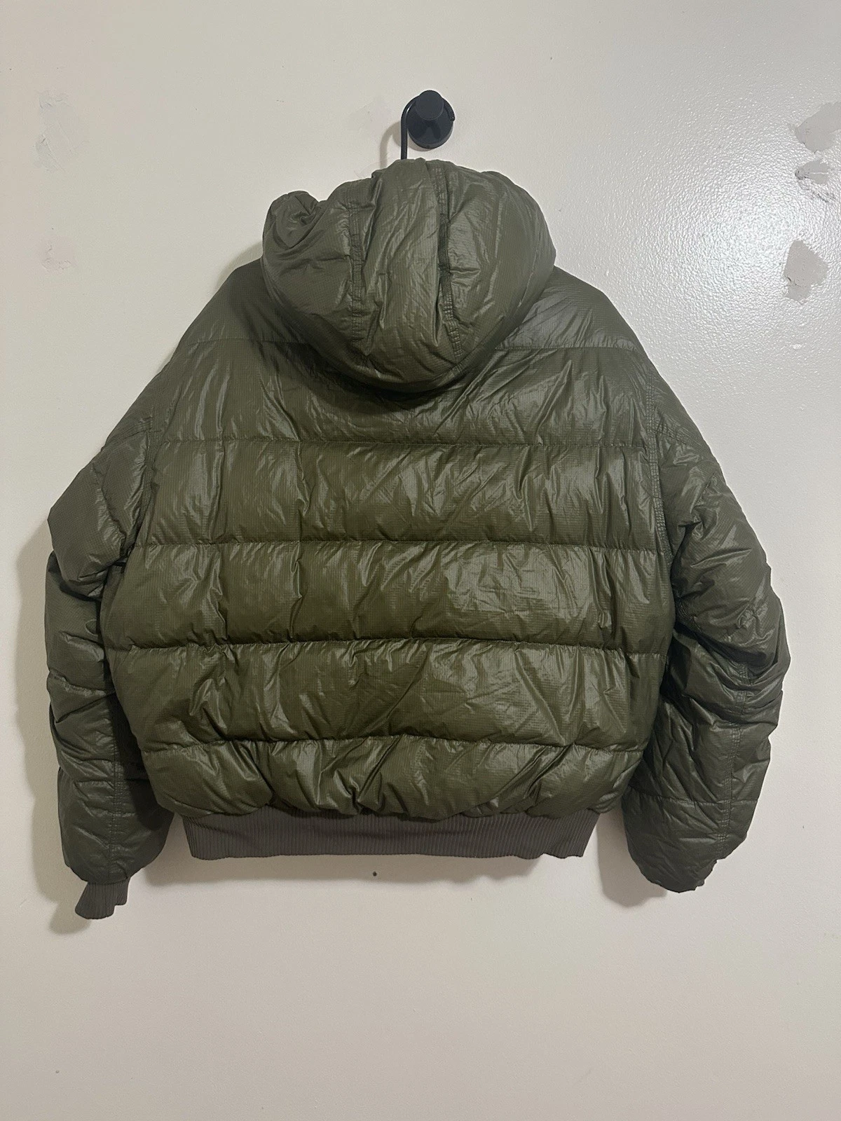R13 Reversible Hooded 850+ Down Puffer Jacket Green/Orange women’s L image 3