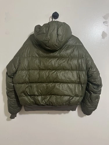 R13 Reversible Hooded 850+ Down Puffer Jacket Green/Orange women’s L image 3