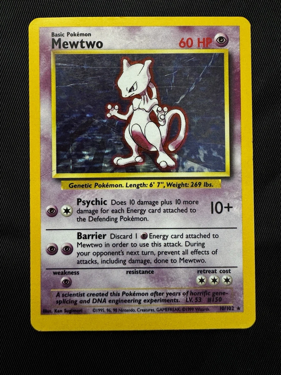 N*A様 ポケモンカード 旧裏 ミュウツー と英語版　Mewtwo 10/102 Mewtwo Pokémon TCG Individual Trading Card Games Base Set in