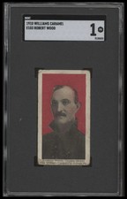 1910 E103 ROBERT WOOD NNO POOR WILLIAMS CARAMEL SGC 1 BASEBALL DETROIT TIGERS