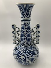 Delft Vase Made in Holland  weiß blau 23,5 cm