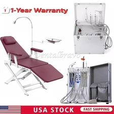Portable Dental Delivery Unit Mobile Case Air Compressor Syringe Suction/ Chair