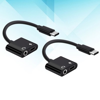 2Pcs USB Type C to 3.5mm Audio Adapter Cable for Phones with Type C Interface