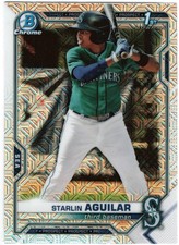 2021 Bowman Chrome Prospects Mojo Refractor #BCP-249 Starlin Aguilar Mariners