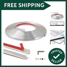 20ft Outside Vinyl Corner Trim Peel and Stick for Tile and Wall Edges, Furnit...