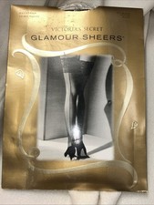 Vintage Victoria's Secret Glamour Sheers Size Medium Black Back Seam Stockings