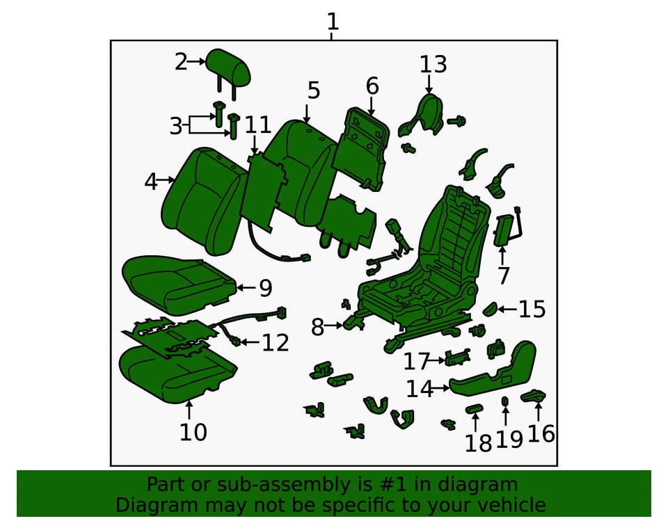 Conjunto de asiento original Toyota 71200-3T100-E2 Foto 2 de 2