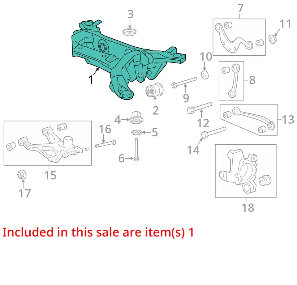 Se adapta a GMC ACADIA 2007-2017 3,6 L TRACCIÓN DELANTERA A suspensión trasera travesaño subchasis OEM Foto 4 de 4