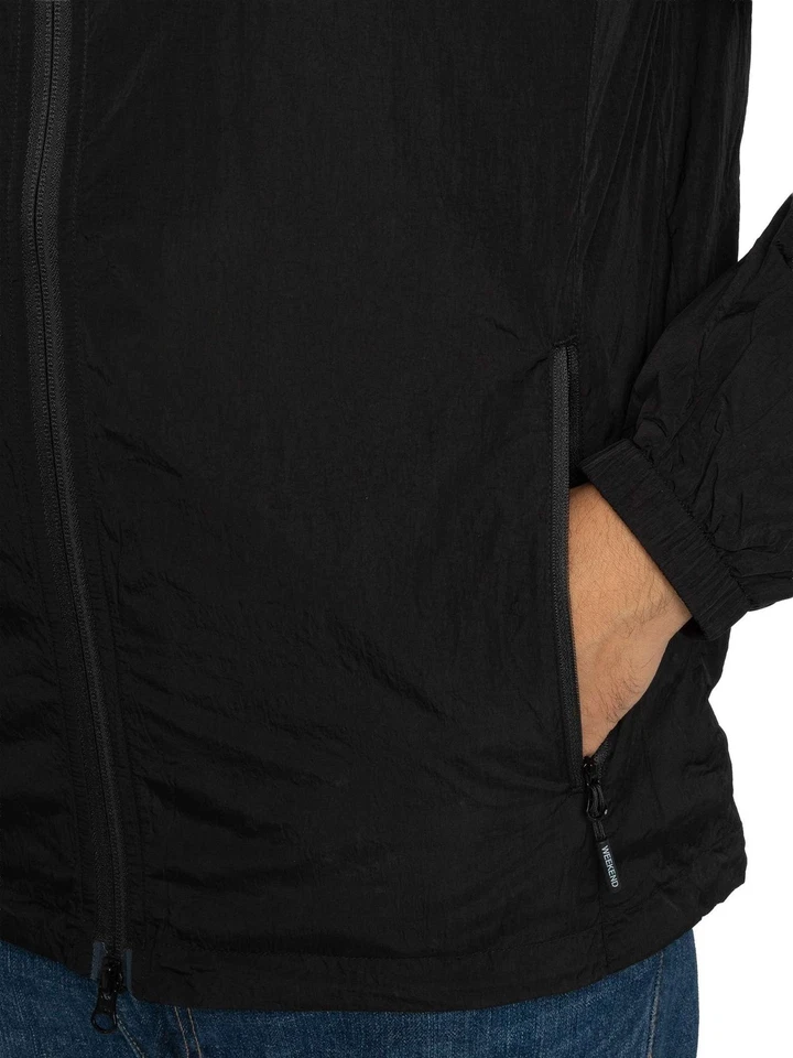 Weekend Offender Herren Techniker-Gesichtsmaskenjacke, Schwarz - Image 4 of 4