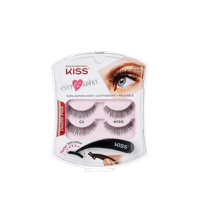 Ever EZ Lashes Double Pack No. 03, Reusable Natural Eyelash Starter Kit, Incl...