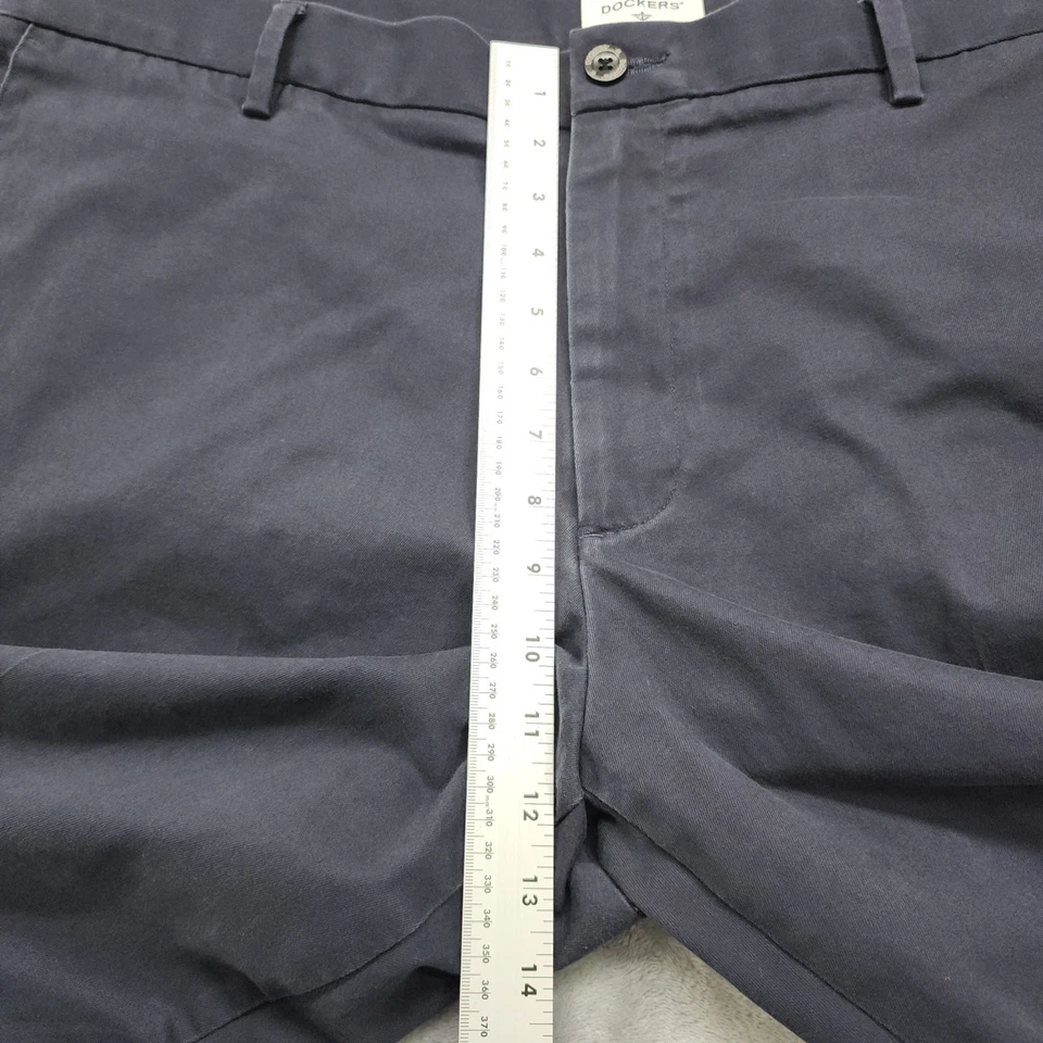 Dockers Pants Mens W42 L30 Blue Straight Fit Flat Front Chino Stretch Cotton - Image 4 of 4