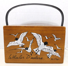 Vintage Enid Collins of Texas Wooden Box Purse Bag 1960  s MCM Wheeler Dealers
