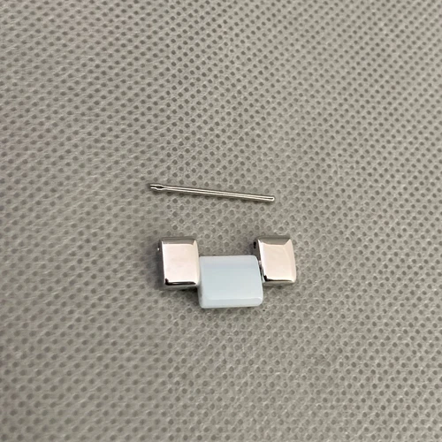 Michael Kors MK 6150 Spilla di collegamento per orologio blu ceramica argento acciaio S. 20 mm MK6150