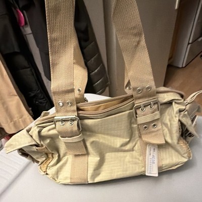 A38 Khaki Tactical Gear Bag with Zipper Closure, Fabric Straps, Pockets