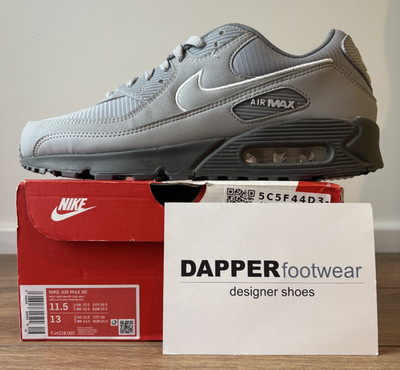 Nike Herren Air Max 90, Größe 10,5 UK, Wolfsgrau Turnschuhe FJ4218 002