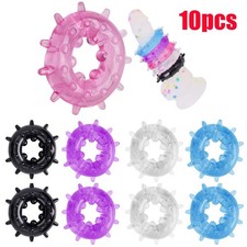 10PCS Cock Ring Super Strong Stretchy Stay Harder Penis Rings Cockring For Men
