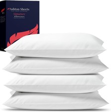 100 Egyptian Cotton Pillow Cases King Size Set of 4 - Luxury 1200 Series