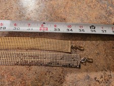 2 Whiting  Davis Gold  Silver Metal Mesh Chain tasel Belt Womens 35"