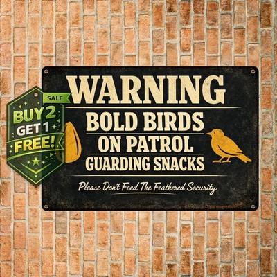 Caution Squirrels Attack Warning Plaque Retro Metal Sign Cafe Decor